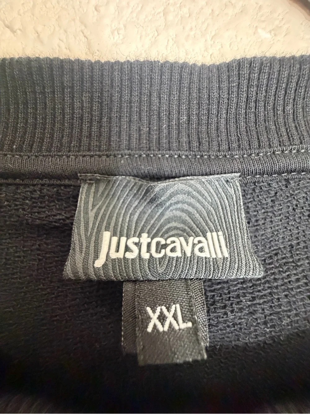 Just Cavalli Graphic Leopard Sweatshirt XXL Black Authentic Made in Italy